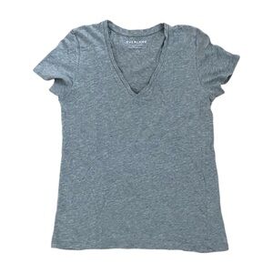 Everlane Pima Cotton V-Neck Womens Size S Heather Gray